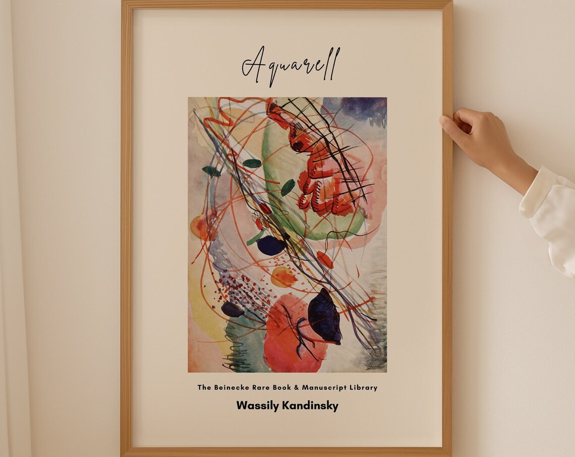 Wassily Kandinsky Aquarell Watercolor Abstract Colorful Art Poster