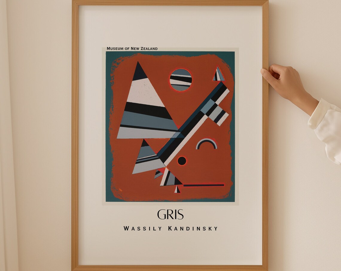 Wassily Kandinsky Gris Geometric Abstract New Zealand Museum Poster