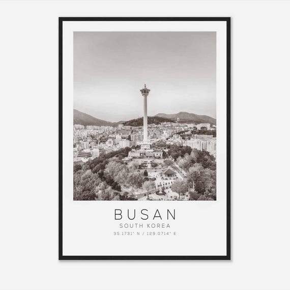 Busan South Korea Minimalist Travel Poster Print