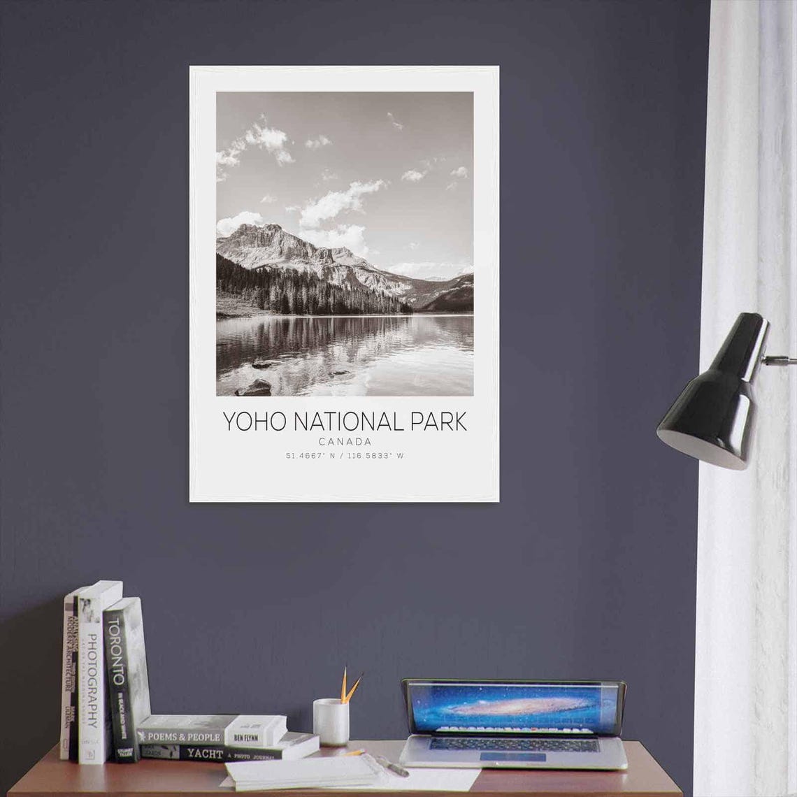 Yoho National Park Canada Mountain Lake Reflection Photo Poster - Image 3
