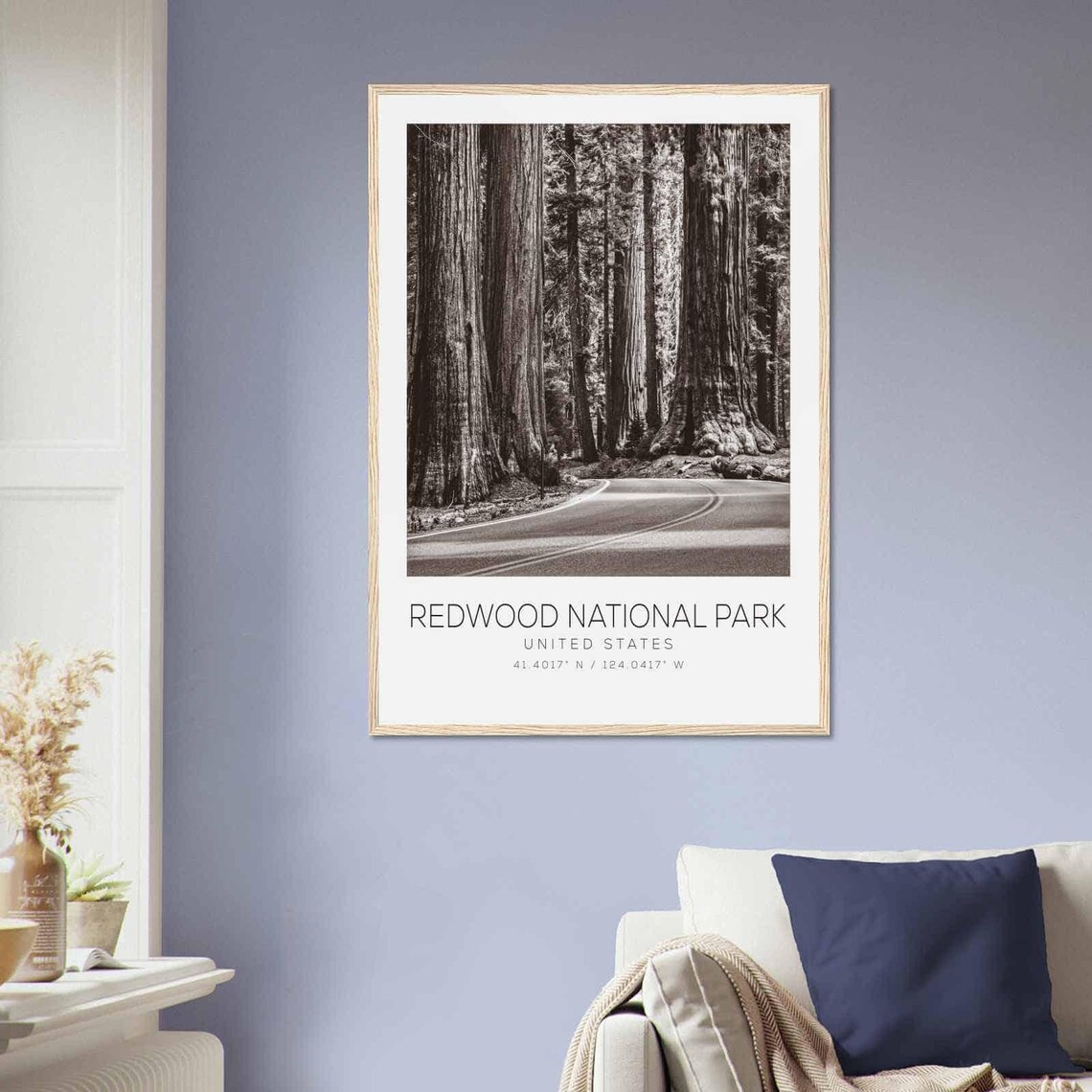 Redwood National Park Giant Trees Winding Forest Road Photo Poster - Image 2