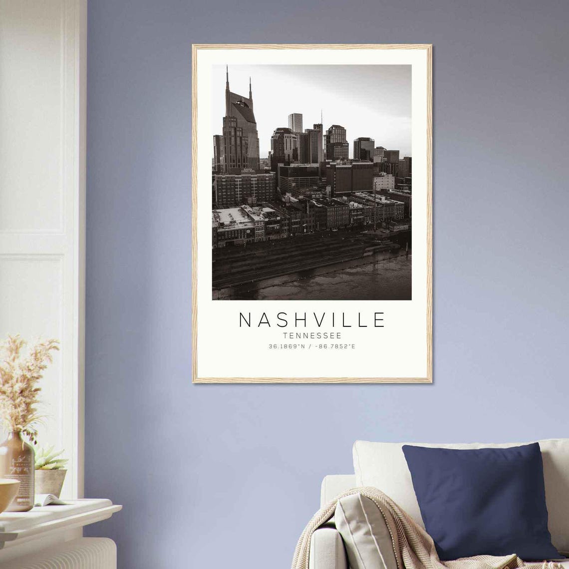 Nashville Tennessee Photo Travel Poster Nashville Travel Print Minimalist Travel Print Ds4 - Image 2