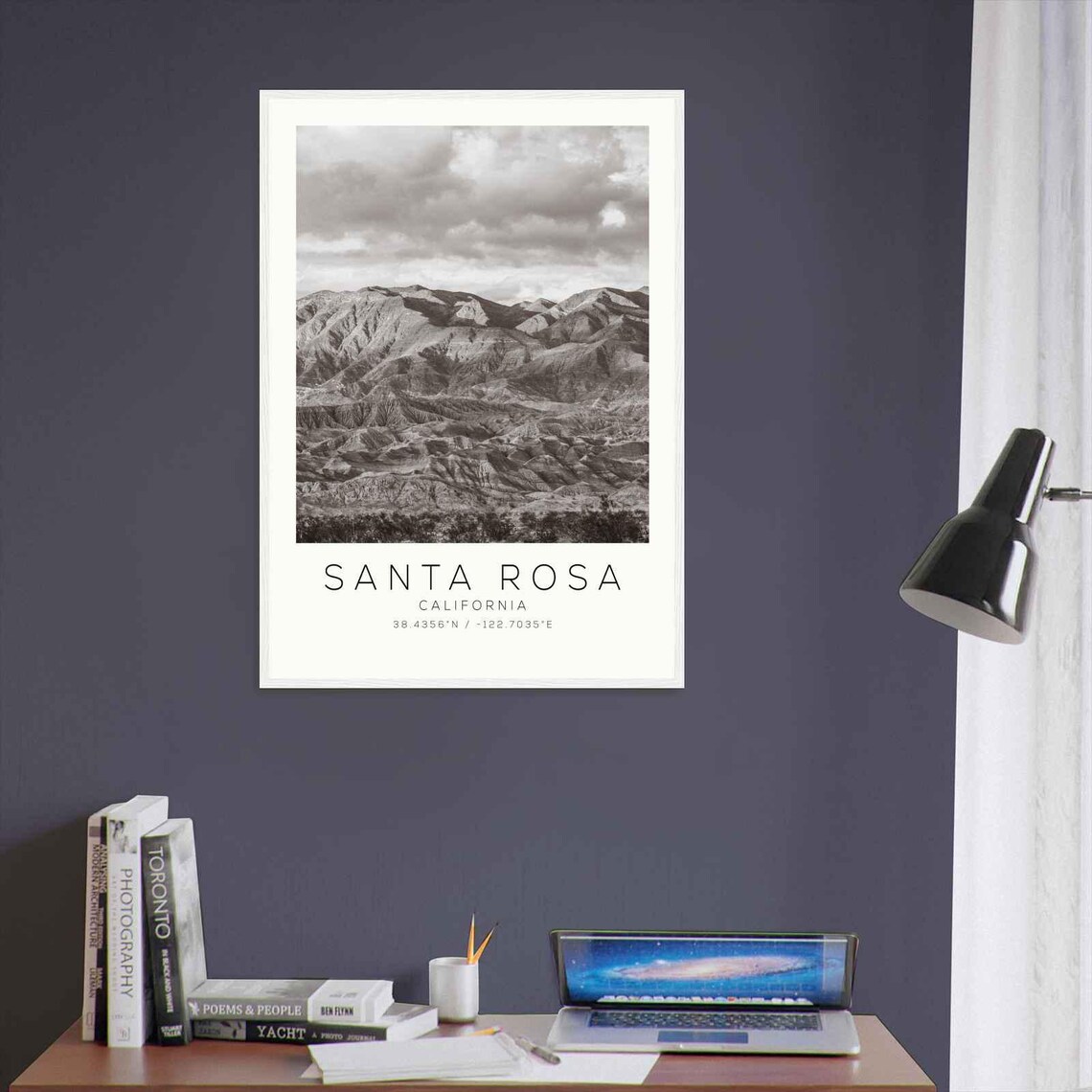 Santa Rosa California Photo Travel Poster Santa Rosa Travel Print Minimalist Travel Print Ds1 - Image 3