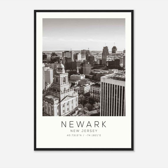 Newark New Jersey Photo Travel Poster Newark Travel Print Minimalist Travel Print Ds2