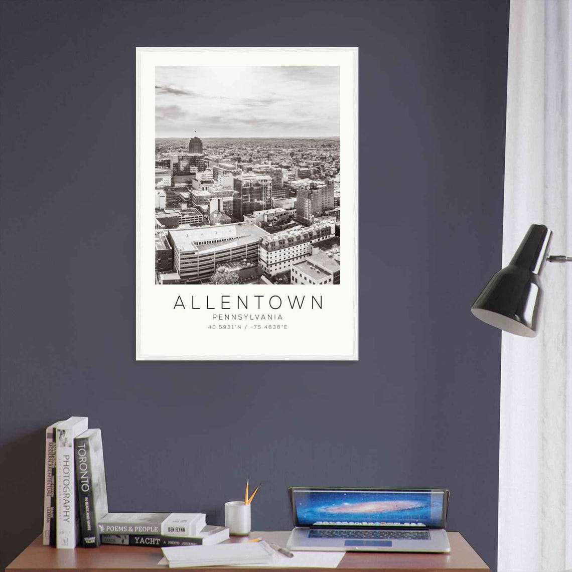 Allentown Pennsylvania Photo Travel Poster Allentown Travel Print Minimalist Travel Print Ds1 - Image 3