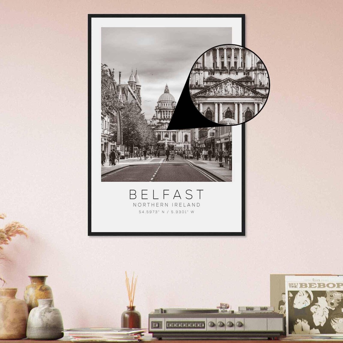 Belfast Northern Ireland Minimalist Travel Poster Print - Image 4