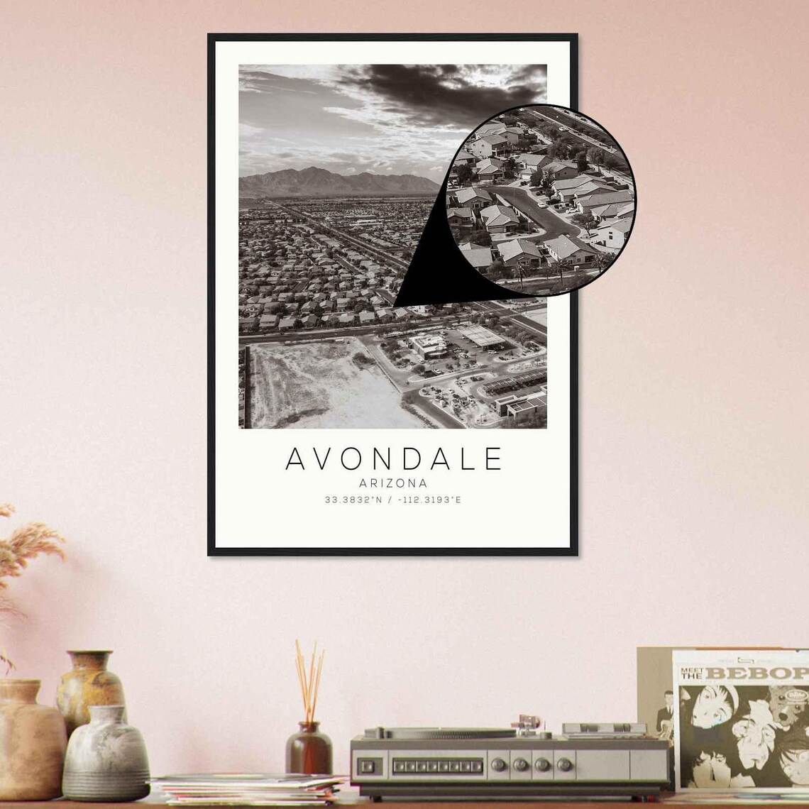 Avondale Arizona Desert Mountain Aerial Cityscape Photo Poster - Image 4