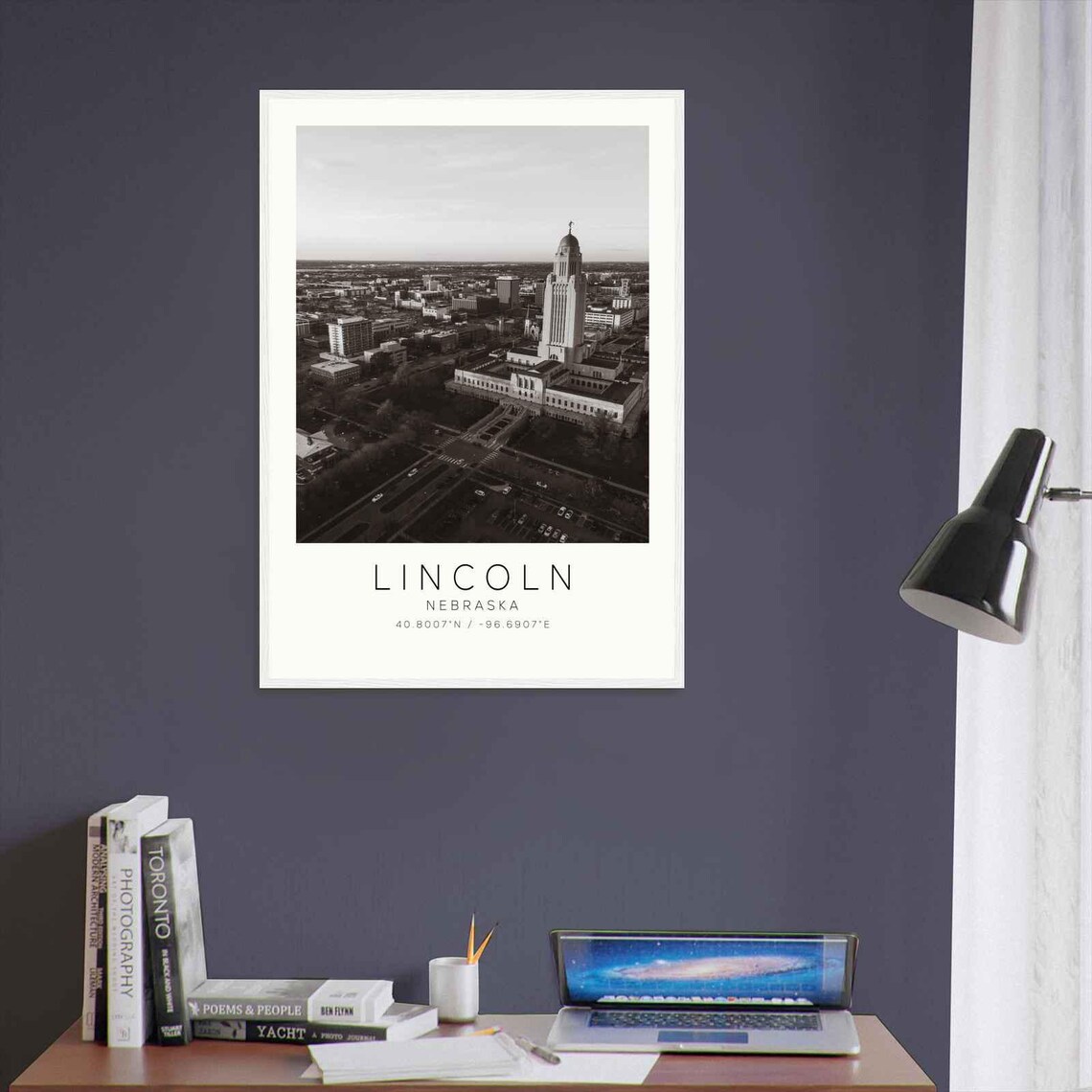 Lincoln Nebraska Minimalist Travel Poster, Travel Print - Image 3