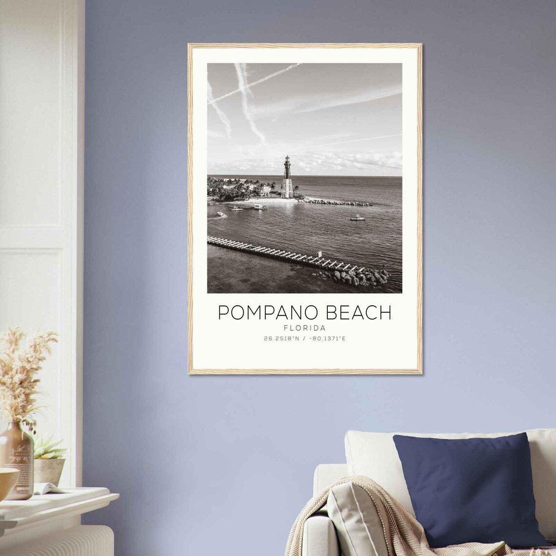 Pompano Beach Florida Minimalist Travel Poster - Image 2