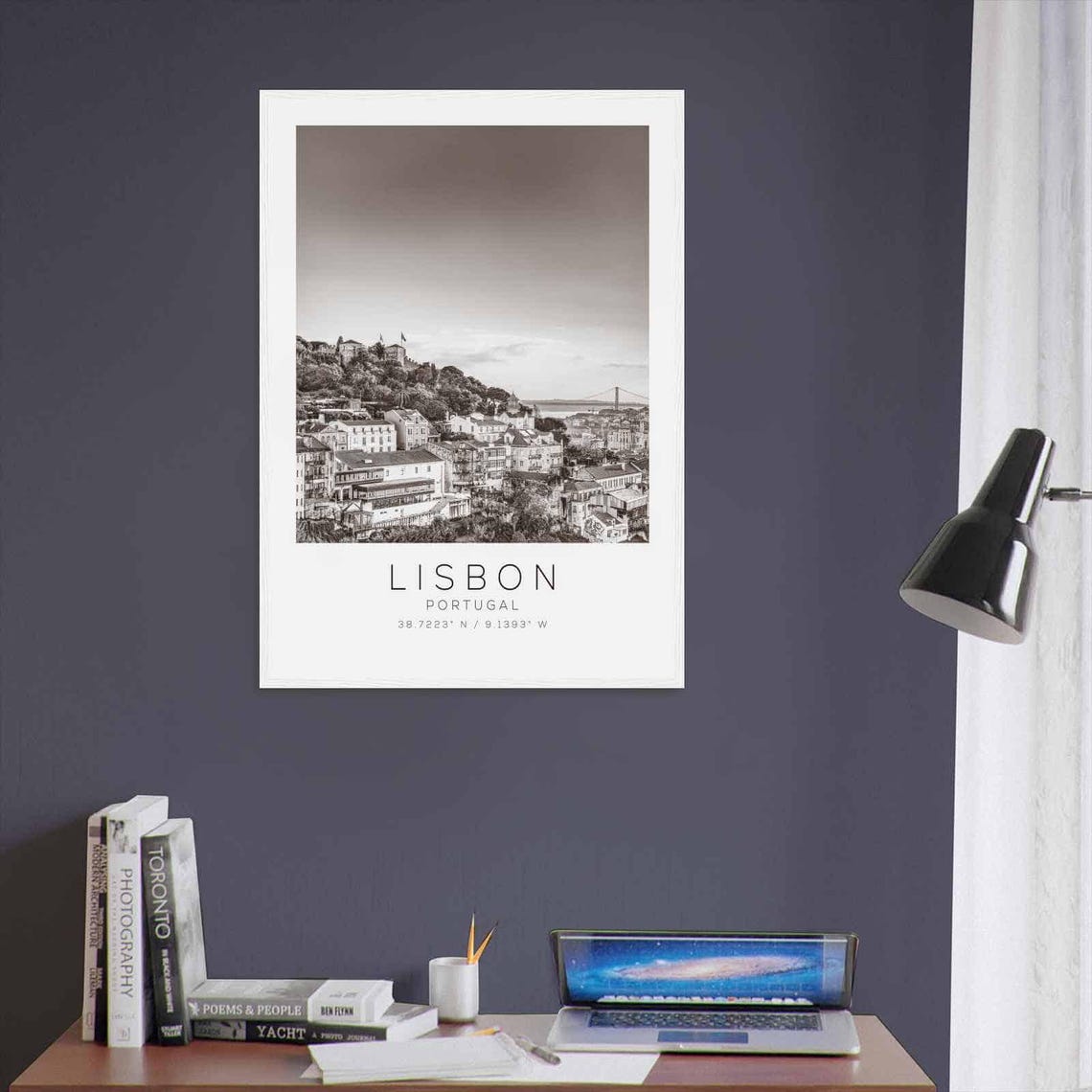 Lisbon Portugal Travel Photo Poster Bw Lisbon Travel Print Minimalist Travel Poster Print - Image 3