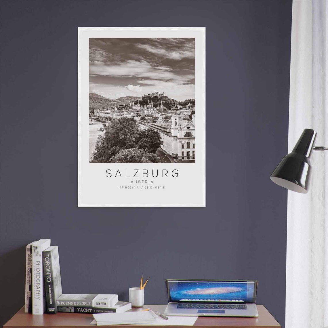 Salzburg Austria Travel Photo Poster Bw Salzburg Travel Print Minimalist Travel Poster Print Ds2 - Image 3