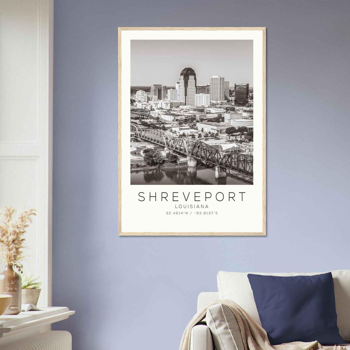 Shreveport Louisiana Photo Travel Poster Shreveport Travel Print Minimalist Travel Print - Image 2