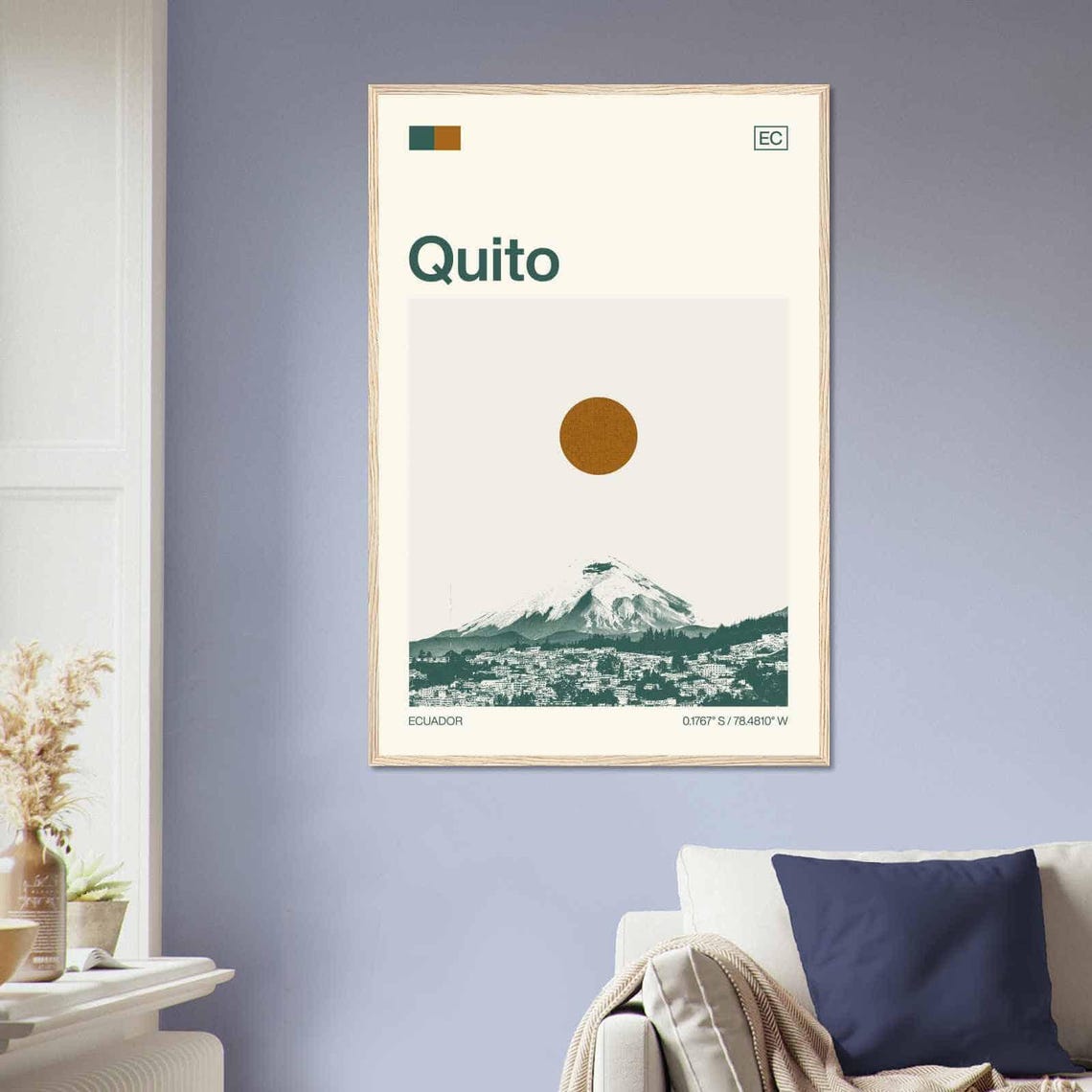 Quito Ecuador Minimalist Monochrome Travel Photo Poster - Image 2