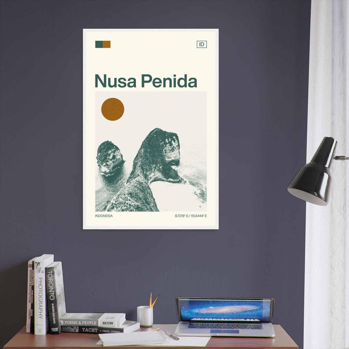 Nusa Penida Indonesia Sea Cliffs Island Minimalist Travel Poster - Image 3