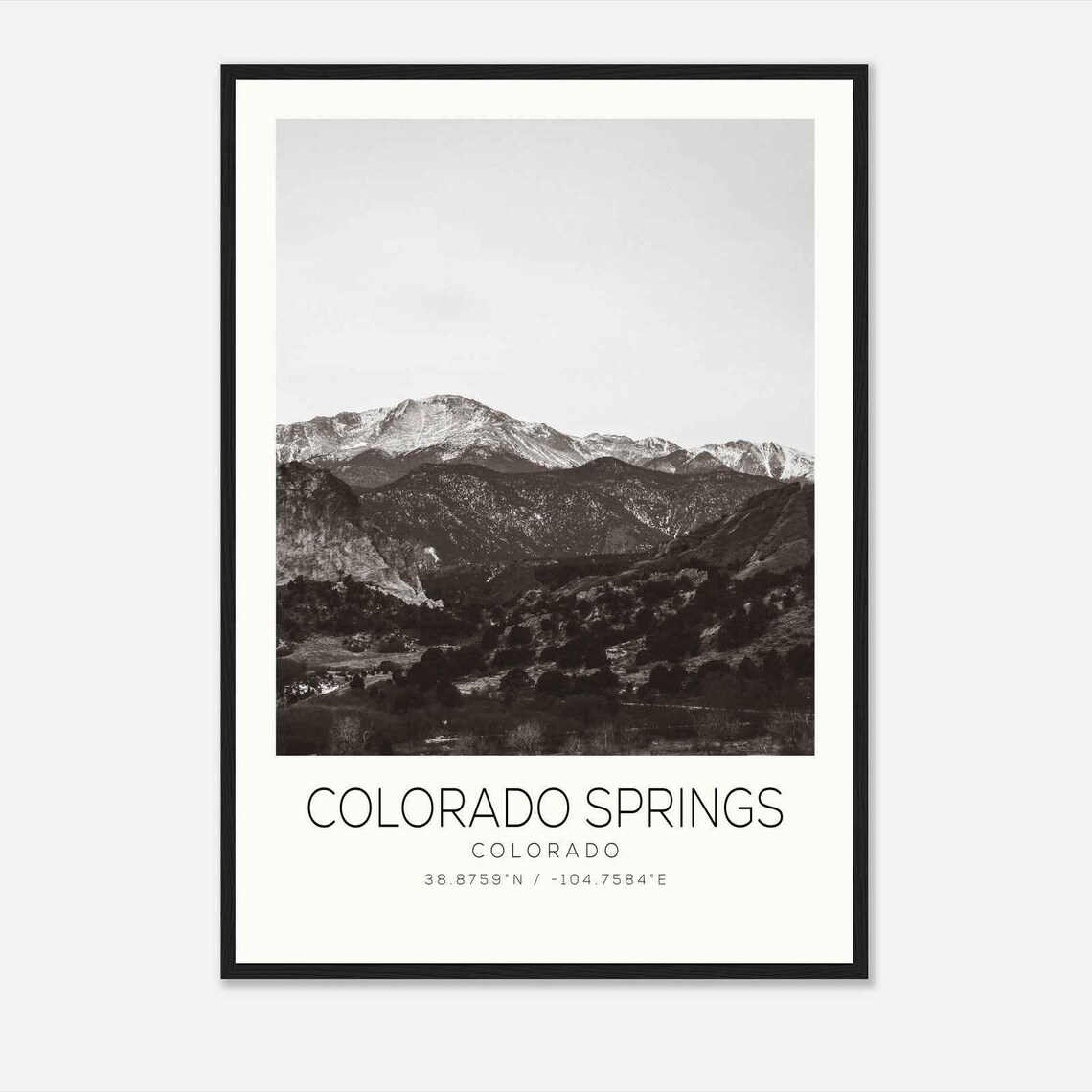 Colorado Springs Colorado Snow Capped Mountain Range Panorama Poster