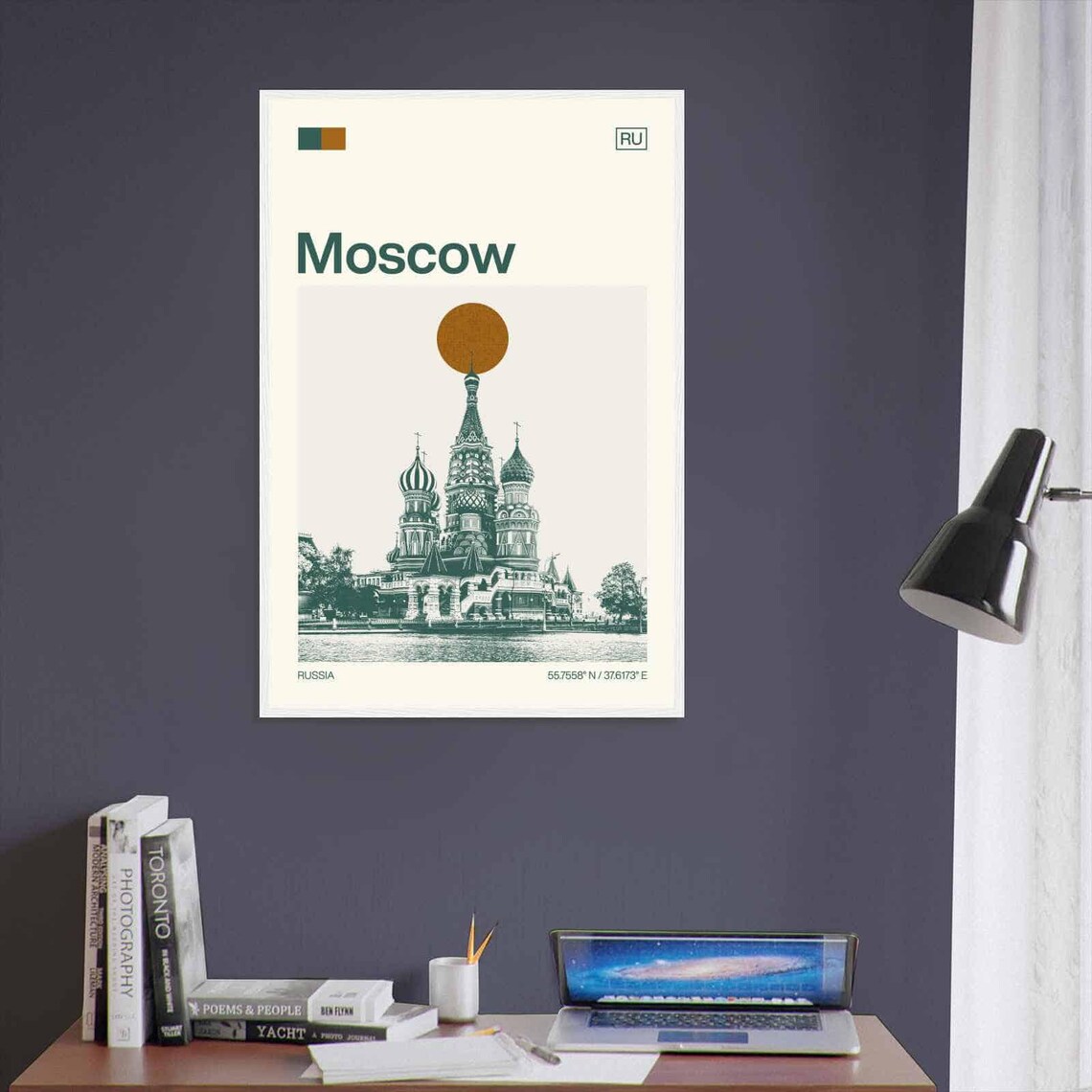 Moscow Russia Saint Basils Cathedral Minimalist Travel Poster - Image 3