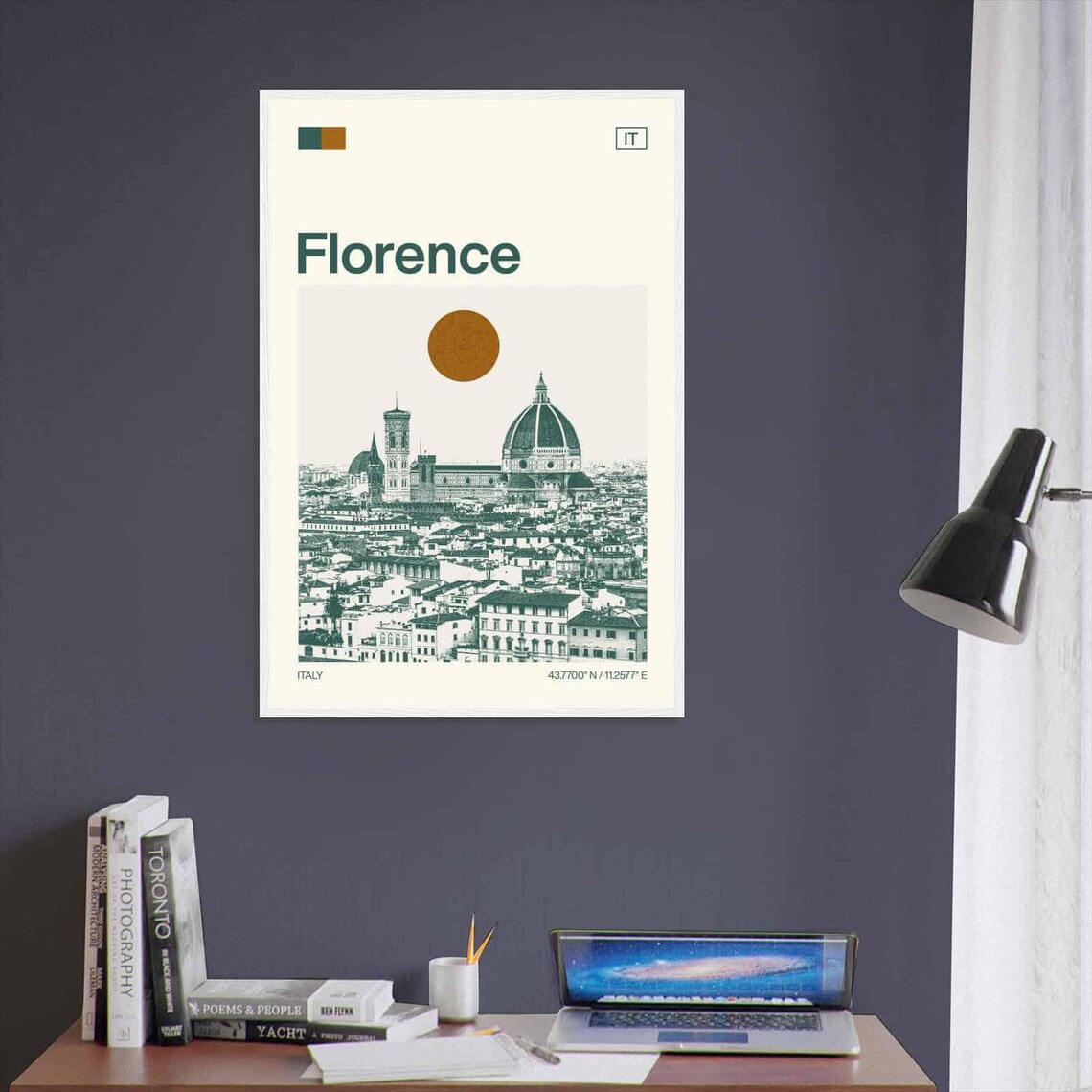 Florence Italy Duomo Cathedral Skyline View Minimalist Travel Poster - Image 3