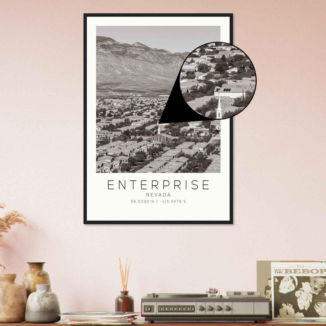 Enterprise Nevada Subdivision Rugged Desert Mountains Photo Poster - Image 4