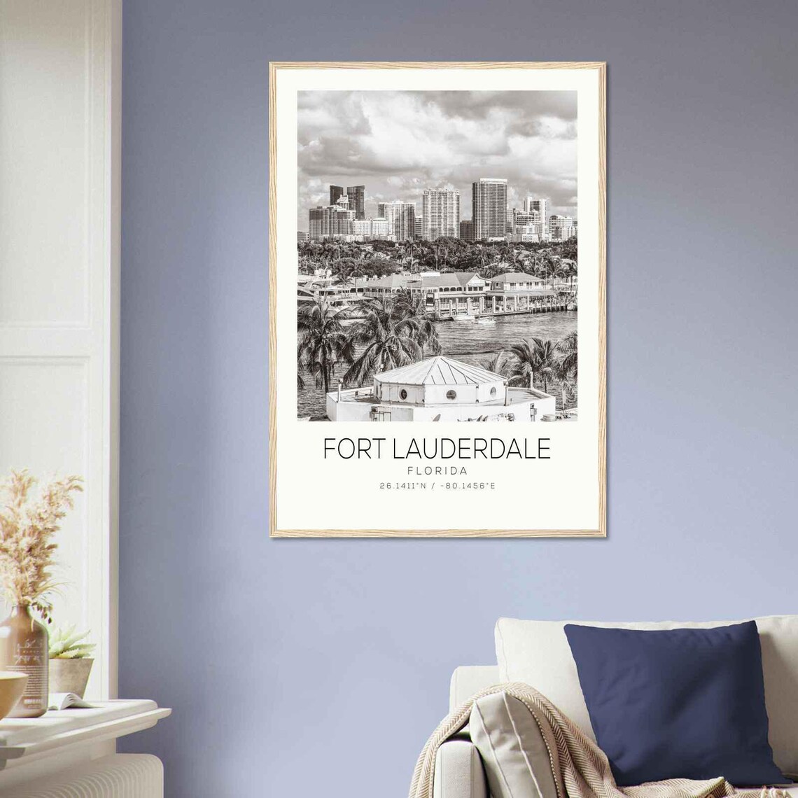 Fort Lauderdale Florida Photo Travel Poster Fort Lauderdale Travel Print Minimalist Travel Print Ds3 - Image 2