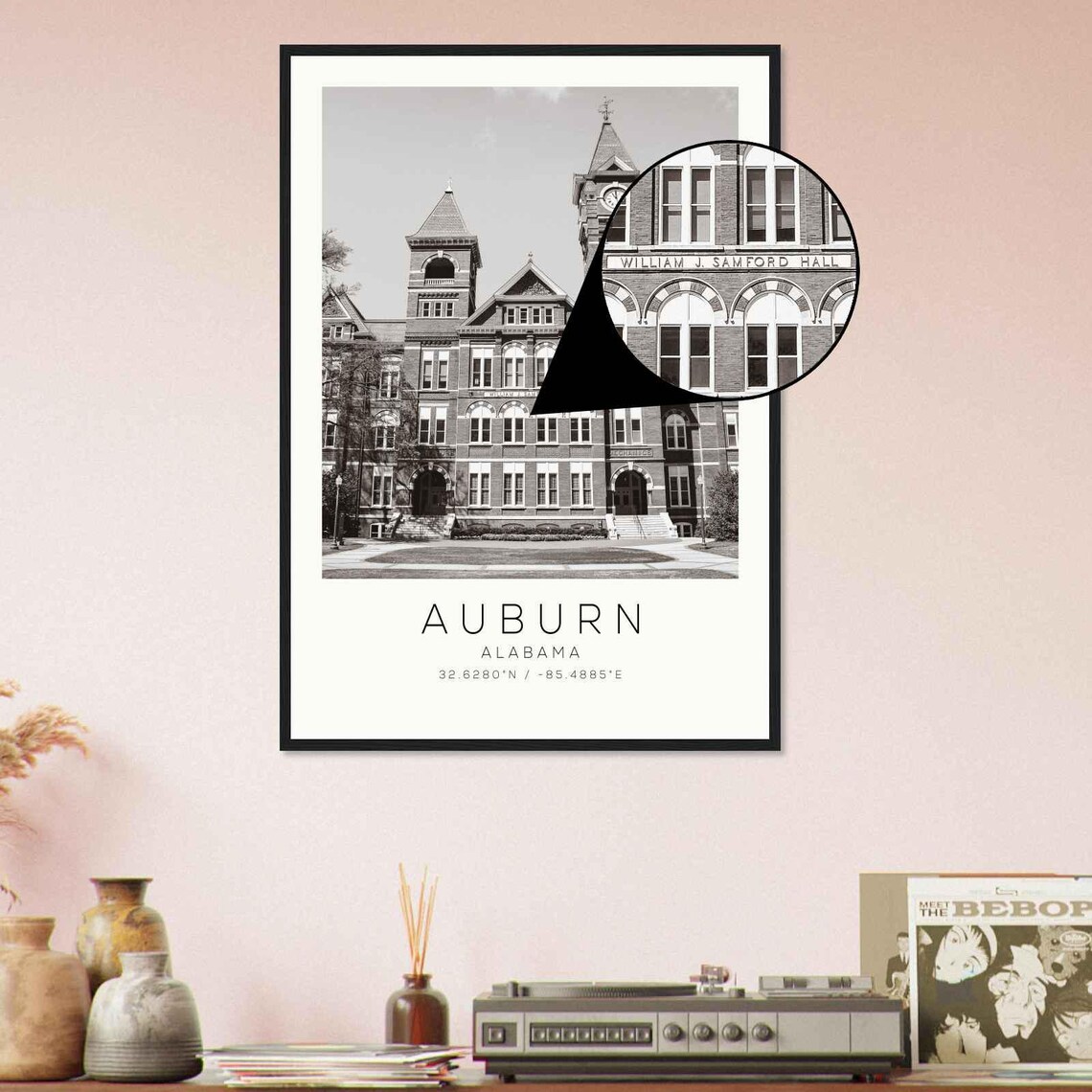 Auburn Alabama Minimalist Travel Poster, Travel Print - Image 4