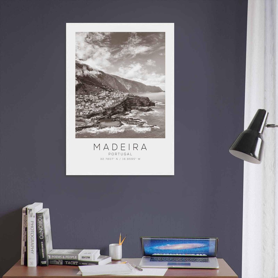 Madeira Portugal Travel Photo Poster Bw Madeira Travel Print Minimalist Travel Poster Print Ds2 - Image 3