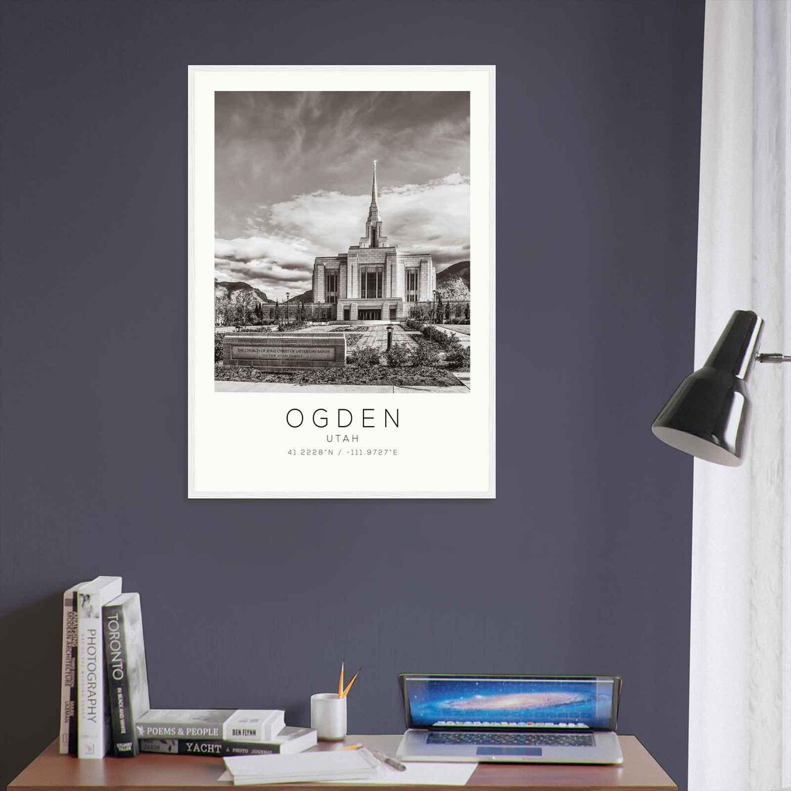 Ogden Utah Temple Historic Landmark Minimalist Travel Poster - Image 3