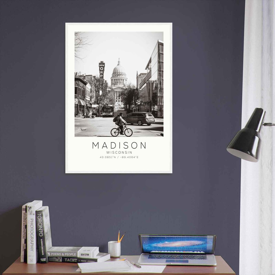 Madison Wisconsin Minimalist Travel Poster Print - Image 3