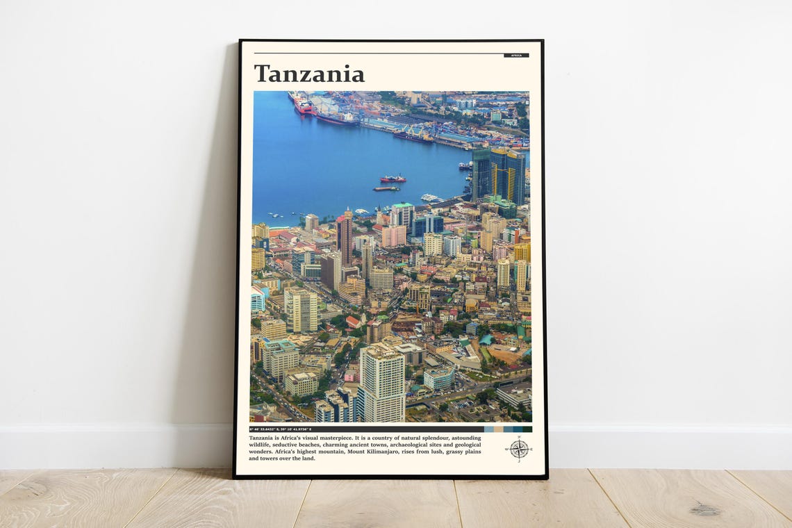 Tanzania Print Tanzania Wall Art Tanzania Poster Tanzania Photo Tanzania Poster Print East Africa Wall Decor
