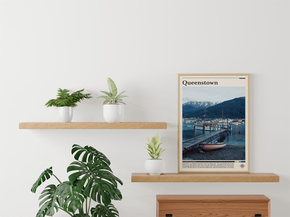 Queenstown Print Queenstown Wall Art Queenstown Poster Queenstown Photo Queenstown Poster Print New Zealand Travel Art - Image 2