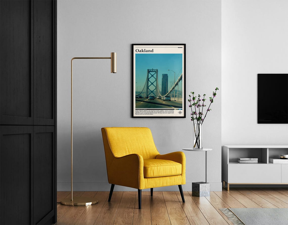 Travel Photography Oakland Print Oakland Wall Art Oakland Poster Oakland Photo Oakland Poster Print California Wall Decor - Image 2
