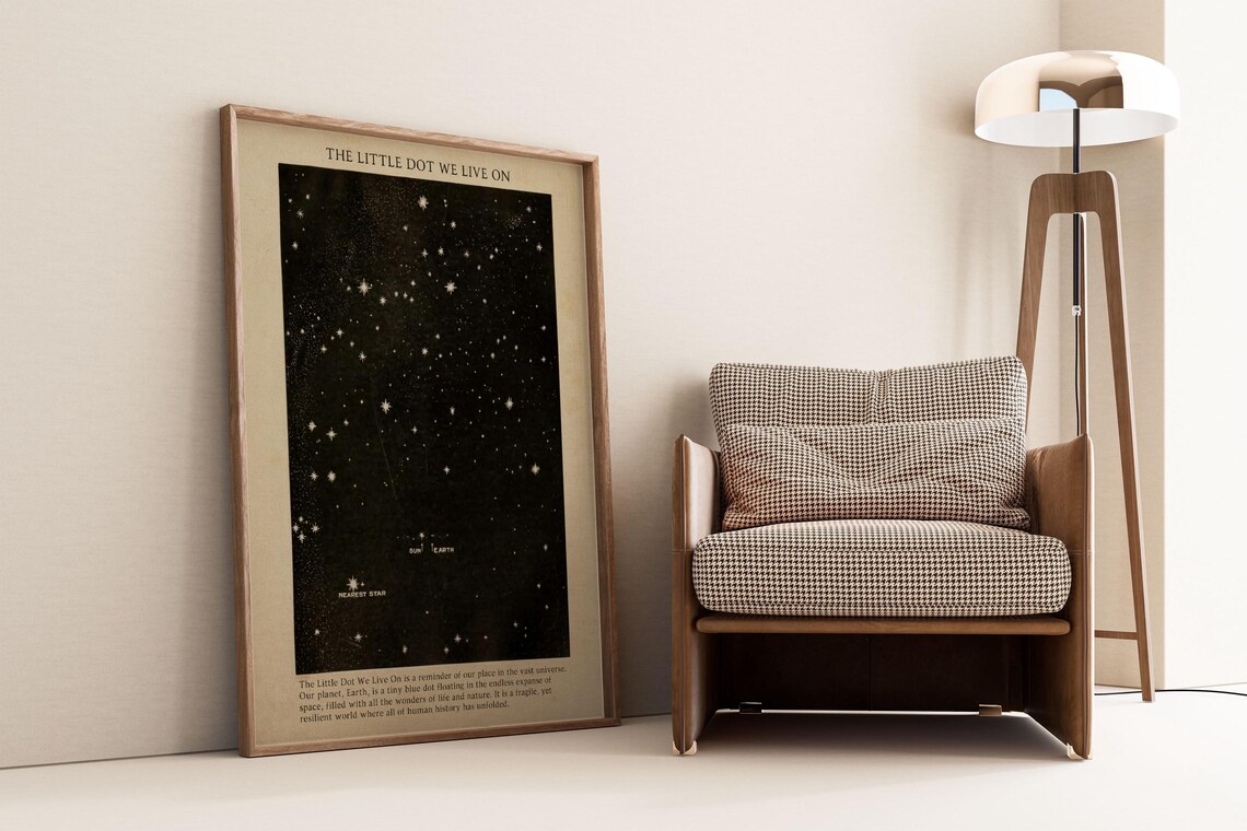 The Little Dot We Live On Vintage Star Chart Universe Poster - Image 3