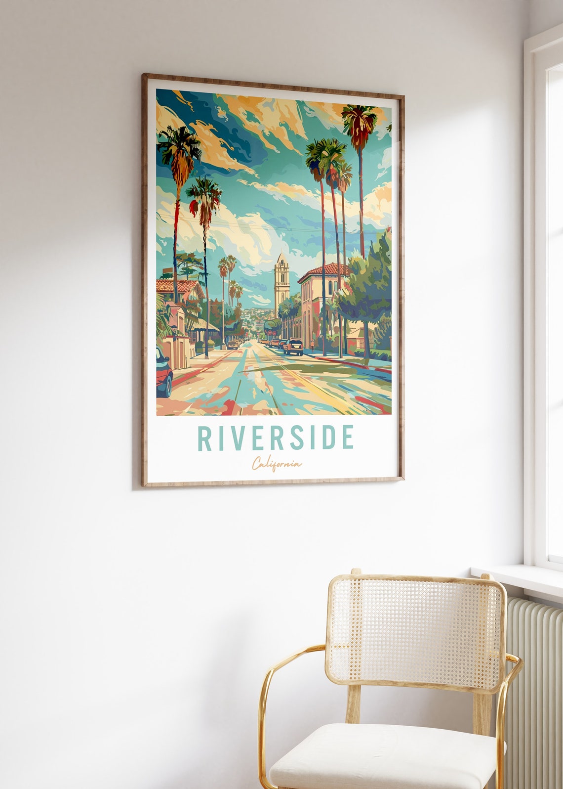 Riverside California Travel Poster Riverside Wall Art Riverside Print California Travel Gift City Art Usa Wall Art Travel Home Decor - Image 2
