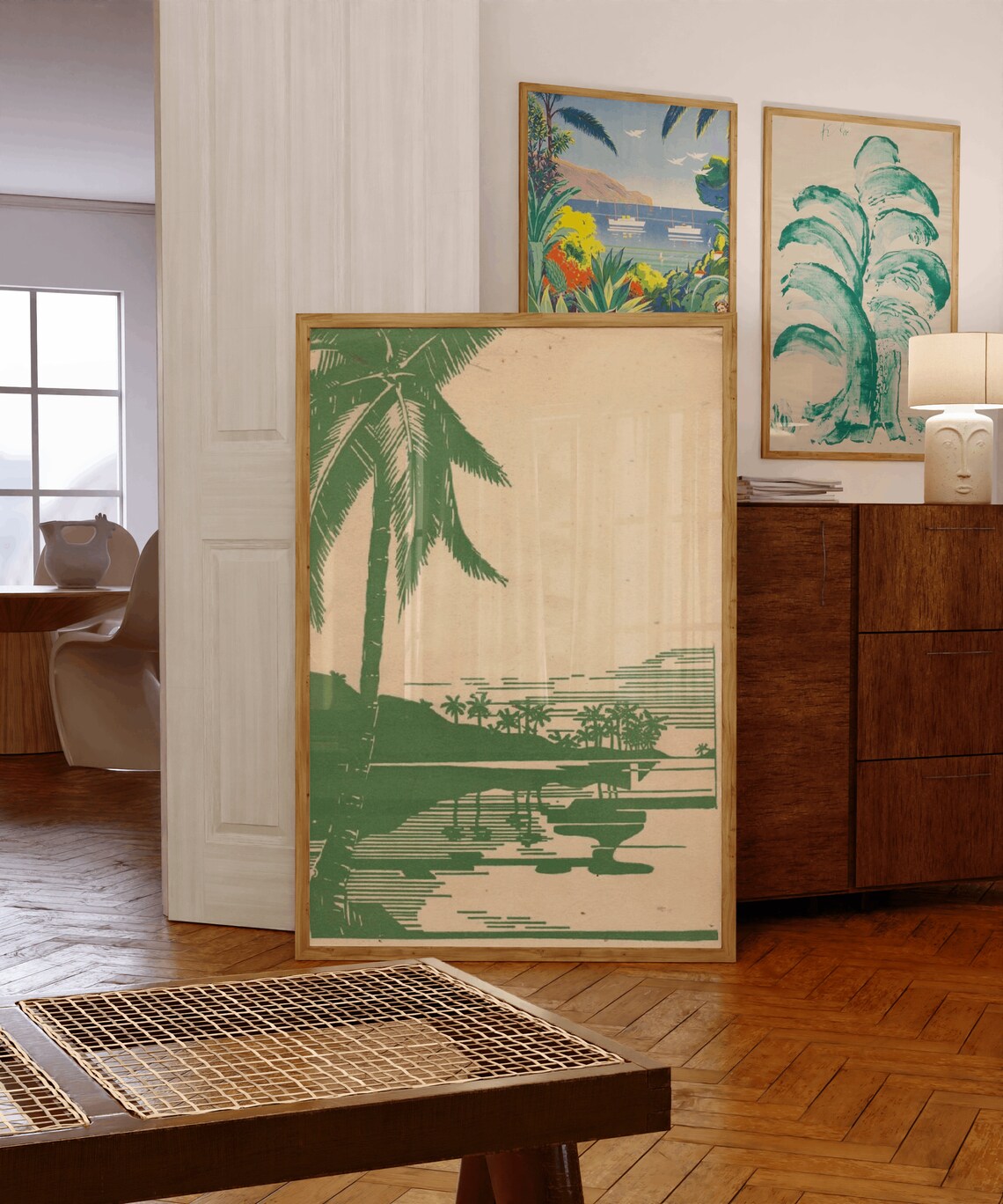 Palm Tree Paradise Beach Vintage Poster, Botanical Print - Image 4