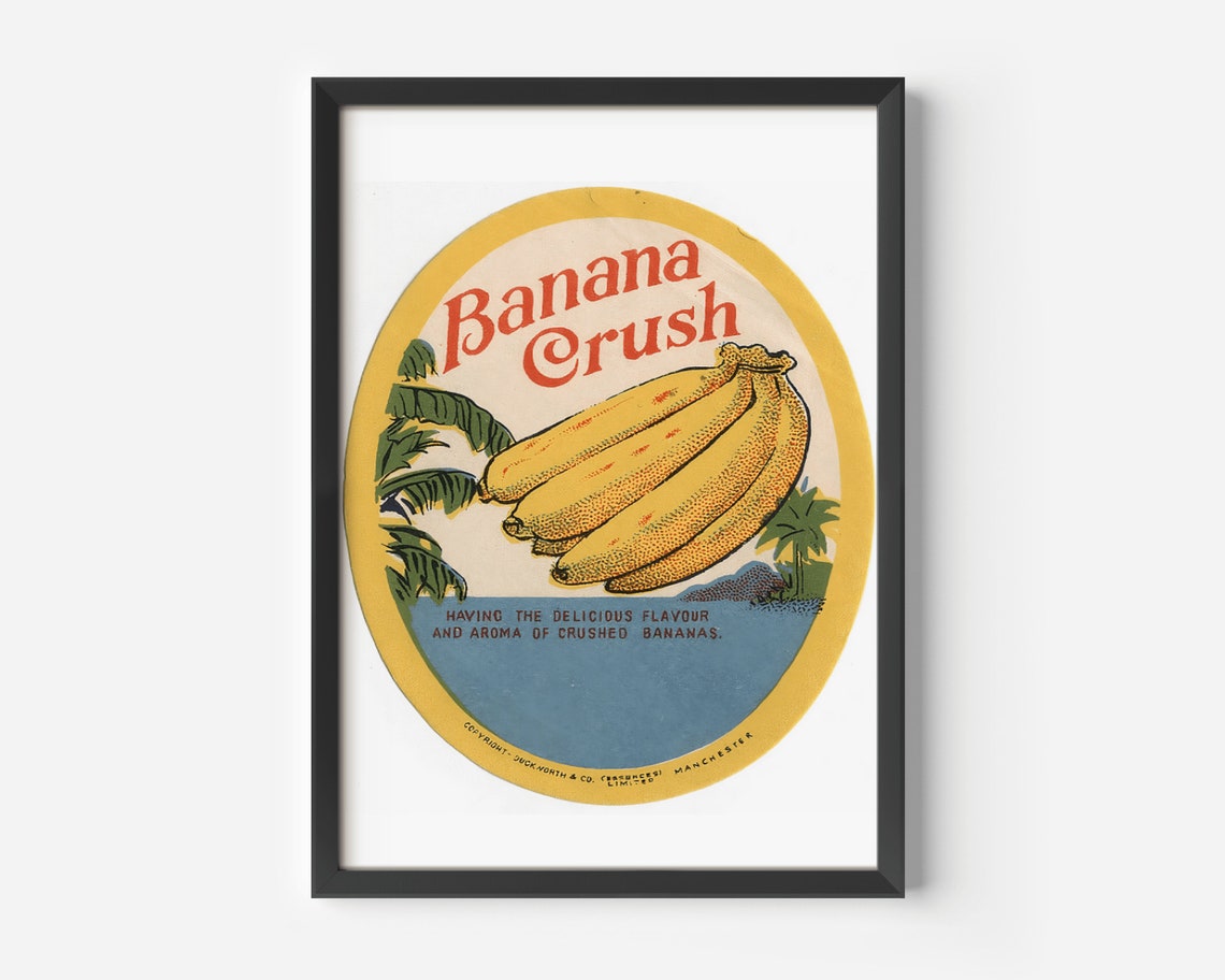 Funny Banana Kitchen Print Banana Wall Art Banana Vintage Poster Banana Room Decor Vintage Kitchen Wall Art Food Poster Fruits Print - Image 2