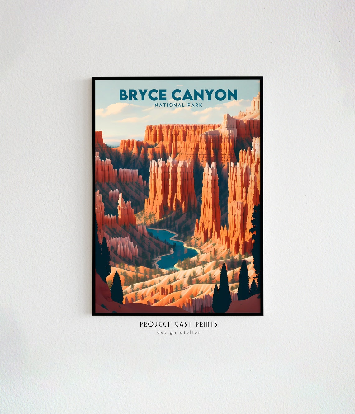 Bryce Canyon National Park Hoodoos Retro Travel Poster Sunrise - Image 2
