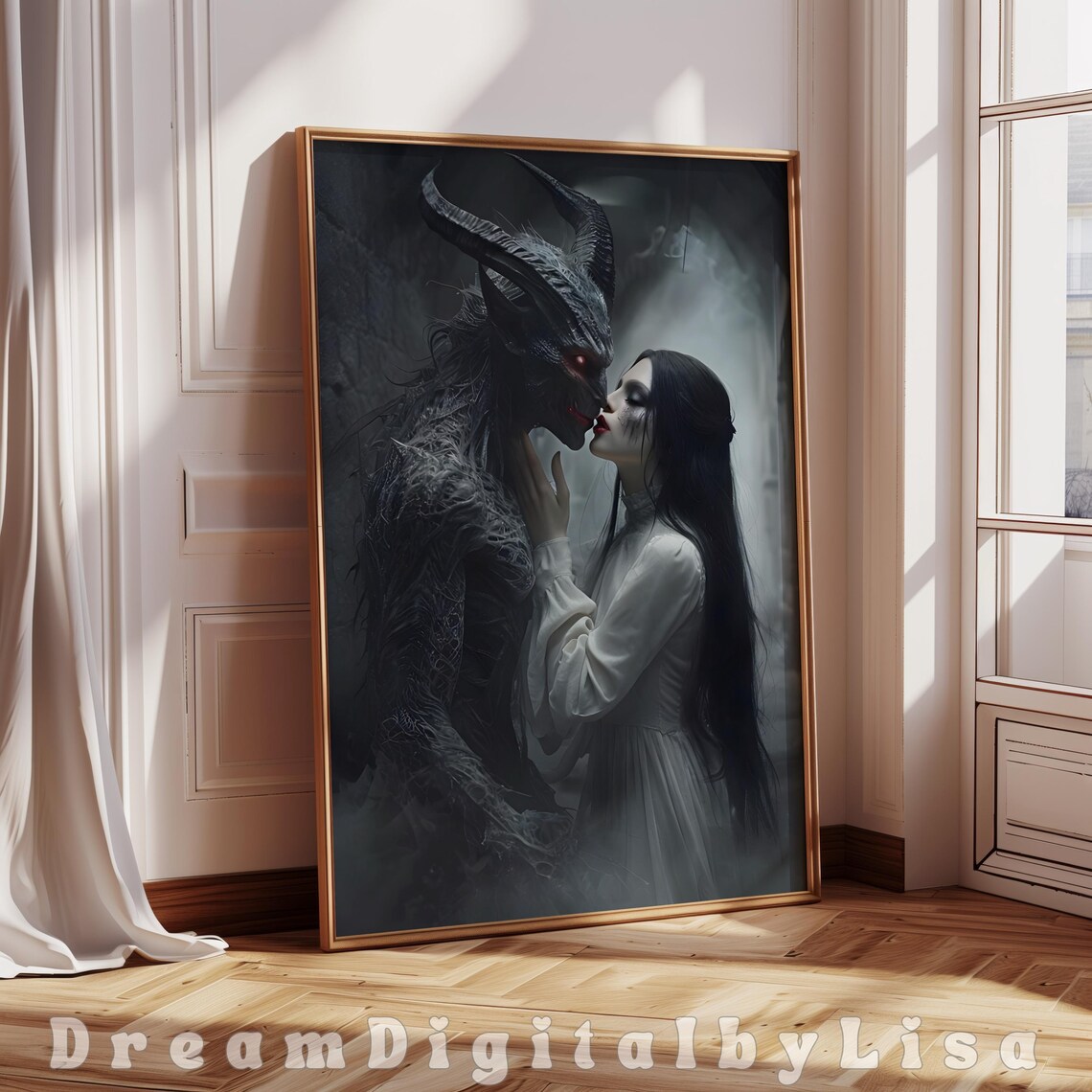 Dark Romance Macabre Gothic Woman Art Print