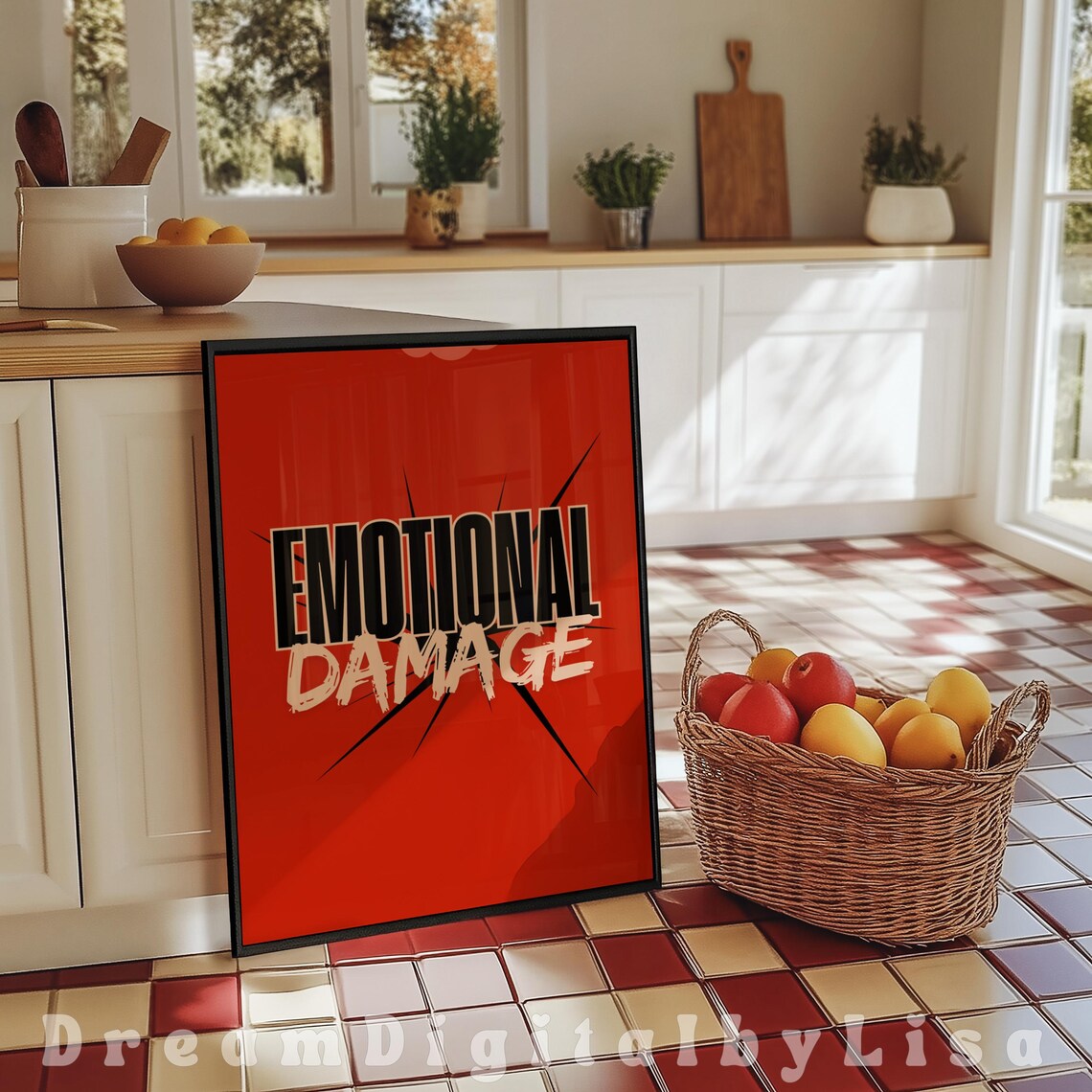 Emotional Damage Social Media Quote, Funny Office Sign - Image 2