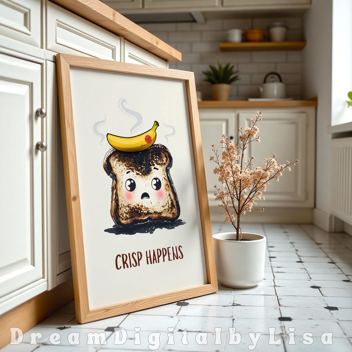 Breakfast Nook Art, Funny Food Kitchen Wall Art - Image 2