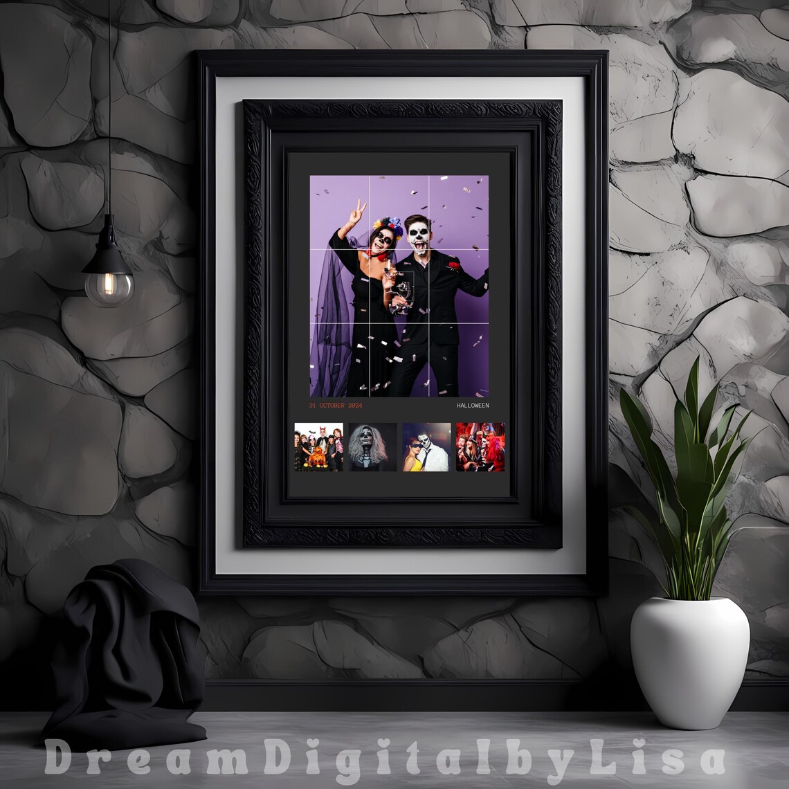 Halloween Photo Collage Template, Personal Gift - Image 2