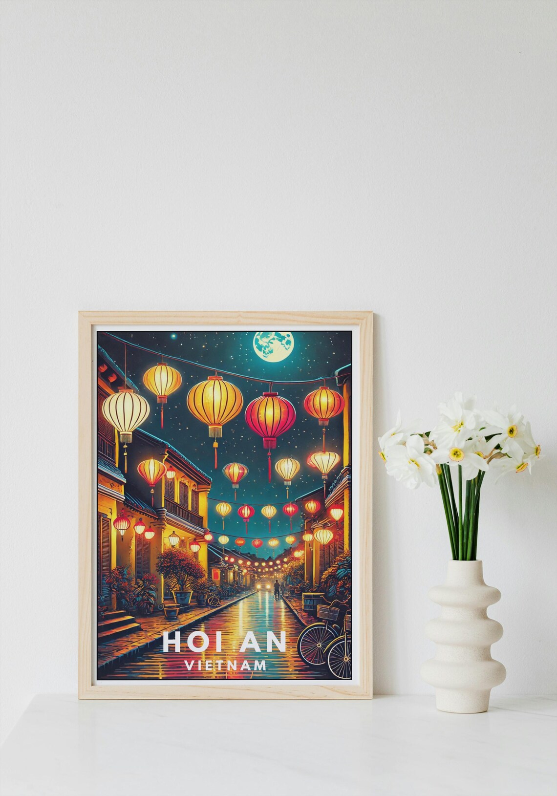 Hoi An Travel Poster, Lantern Street Illustration - Image 4
