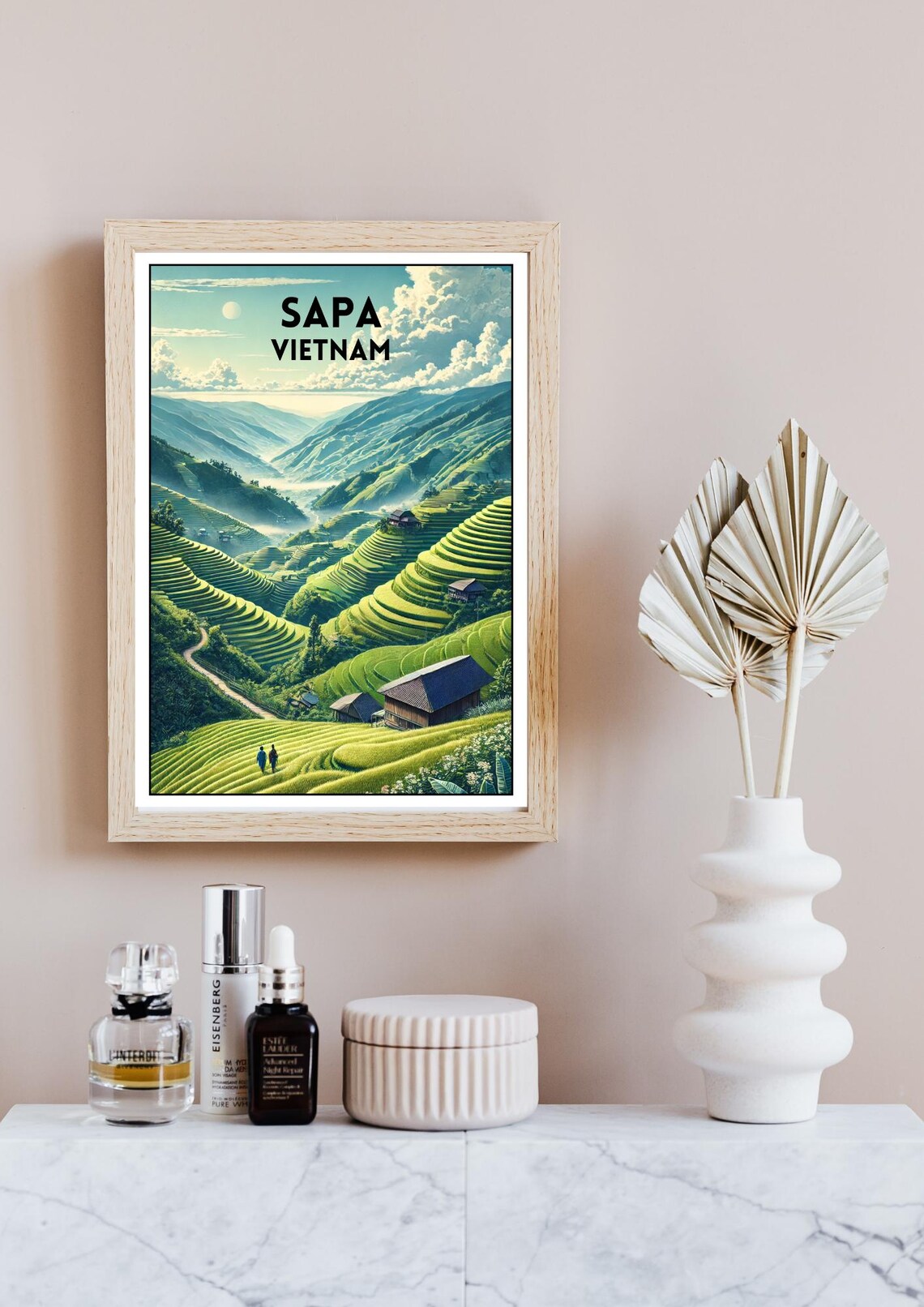 Sapa Vietnam Travel Poster, Modern Home Decor - Image 4