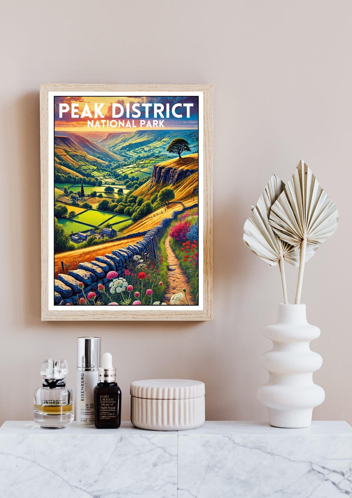 Peak District National Park England Rolling Hills Sunset Poster - Image 4
