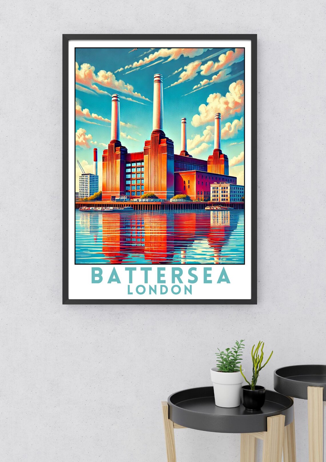 Battersea Powerstation Travel Poster, London - Image 2