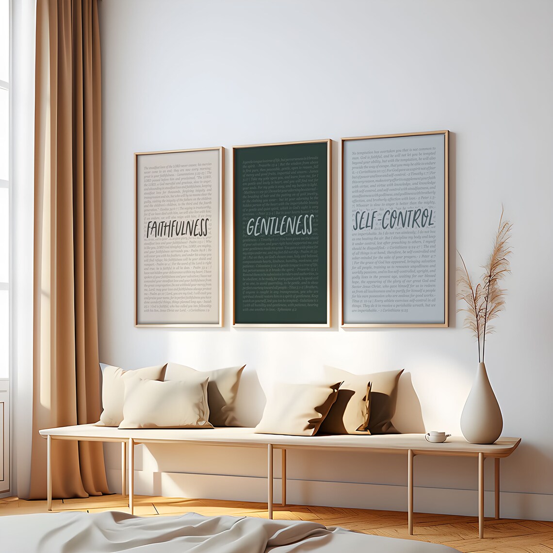 Gentleness Fruit Of The Spirit Bible Verse Poster Nursery Decor Faith - Image 2
