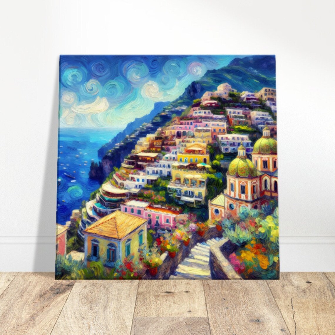 Positano Dreamscape, Impressionism Wall Art Print - Image 4