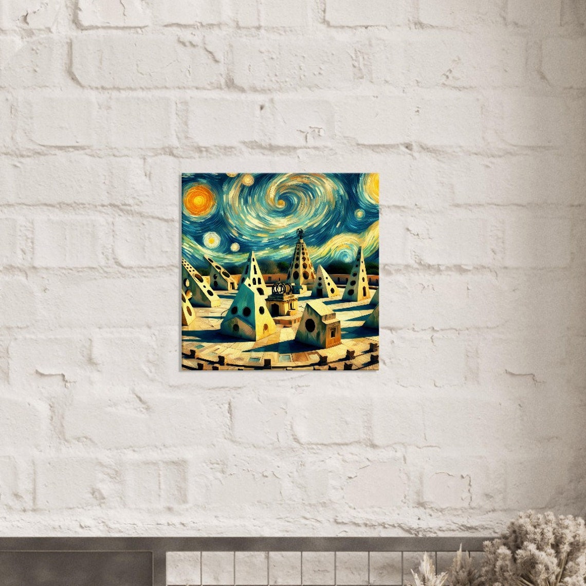 Celestial Jantar Mantar Elegance Oil Painting Print Impressionism Living Roombedroom Wall Prints Housewarming Gift - Image 2