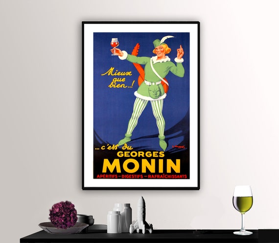 Georges Monin Aperitifs Vintage Fooddrink Poster Poster Print Or Print Gift Idea