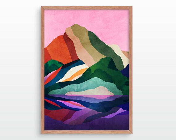 New Day Mountain Landscape Art Print