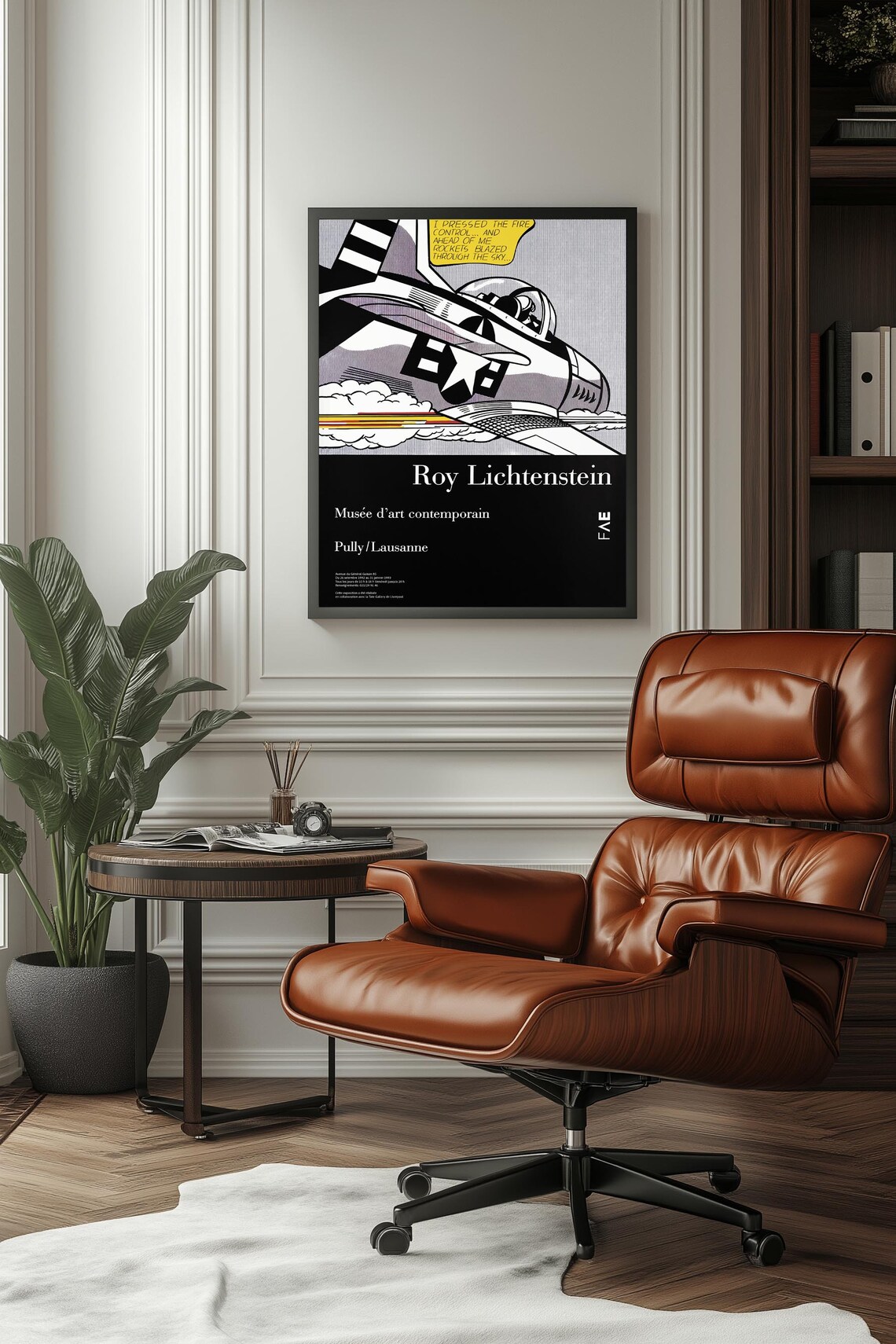 Roy Lichtenstein Fighter Jet Pop Art Exhibition Poster Lausanne 1992 - Image 3