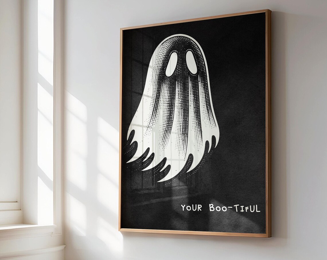Bootiful Halloween Ghost, Bathroom Decor Sign - Image 3